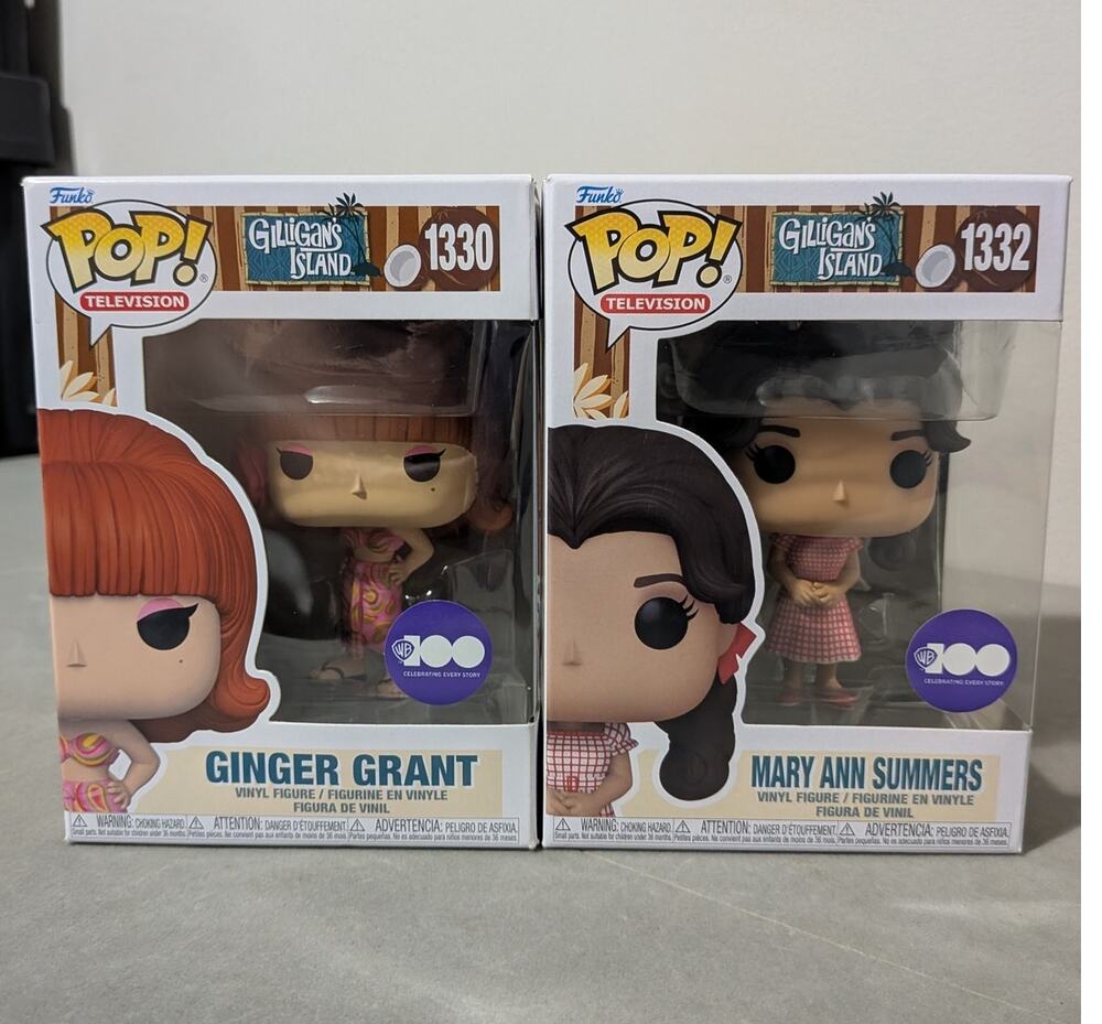 Funko Pop Gilligan's Island Ginger & Mary Ann Lot of 2 WB 100 NIB Unopened